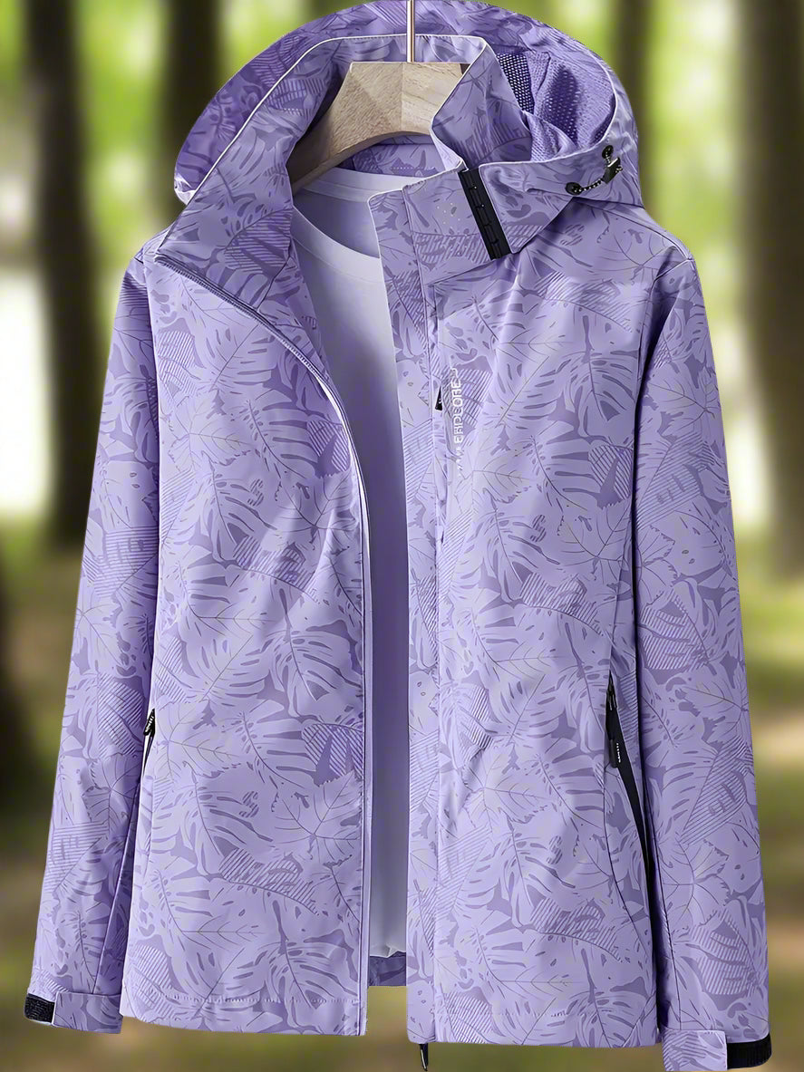 Jenny | Leaf print windbreaker