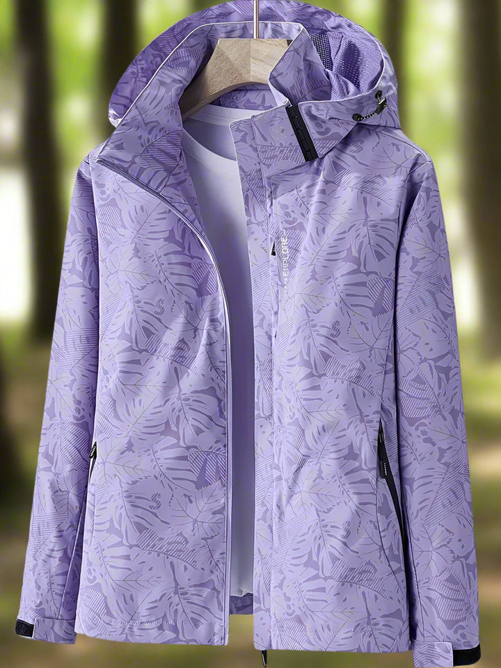 Jenny | Leaf print windbreaker