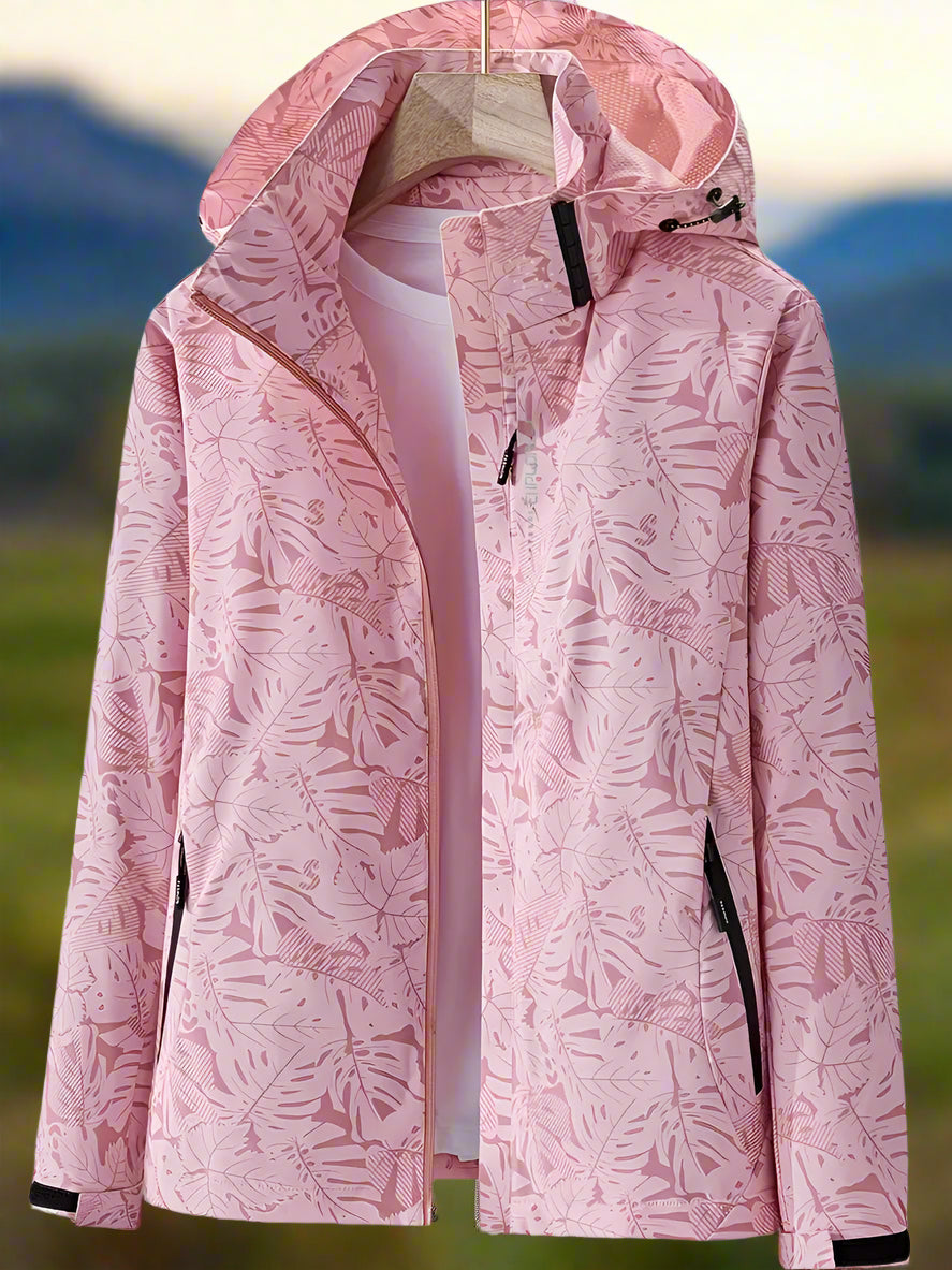 Jenny | Leaf print windbreaker