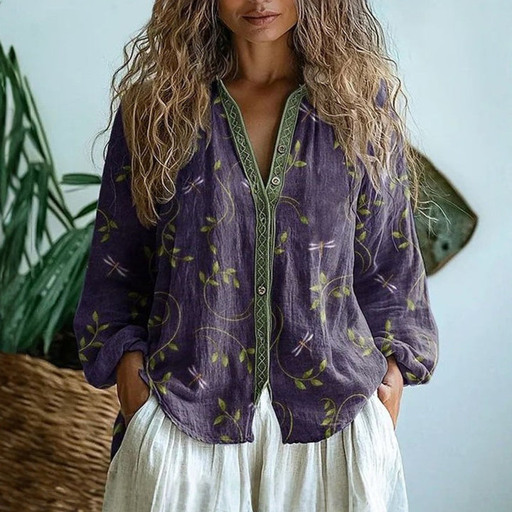 Lydia | Nature Print Blouse
