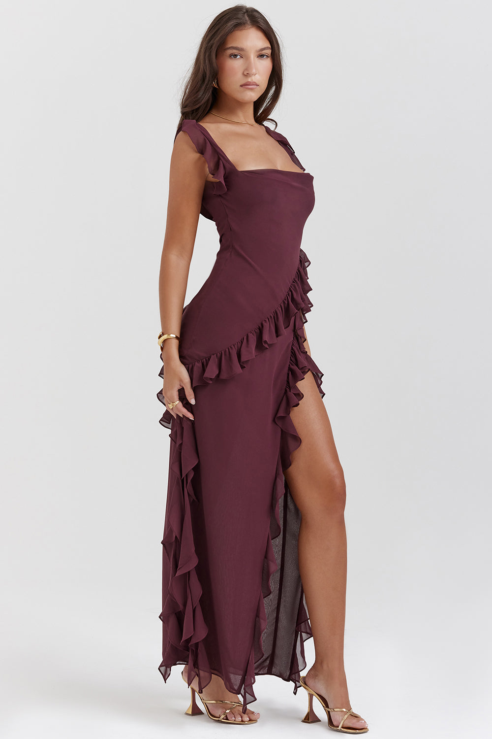 Sophie | Asymmetrical Ruffle Dress