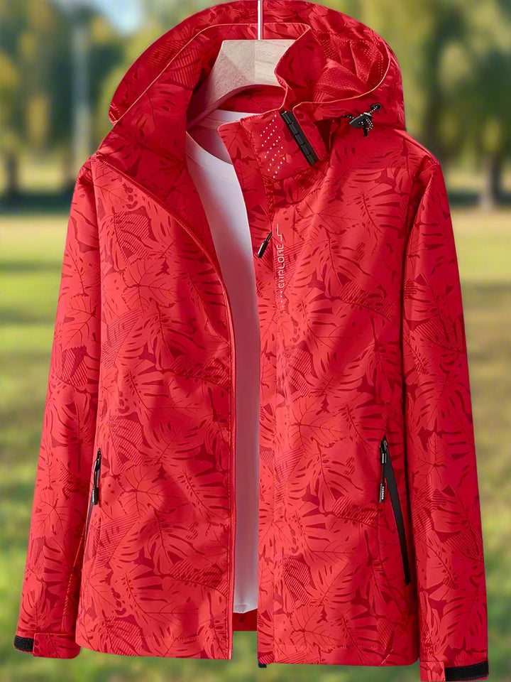Jenny | Leaf print windbreaker
