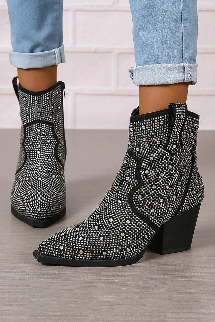 Sophie | Stylish Patchwork Ankle Boots