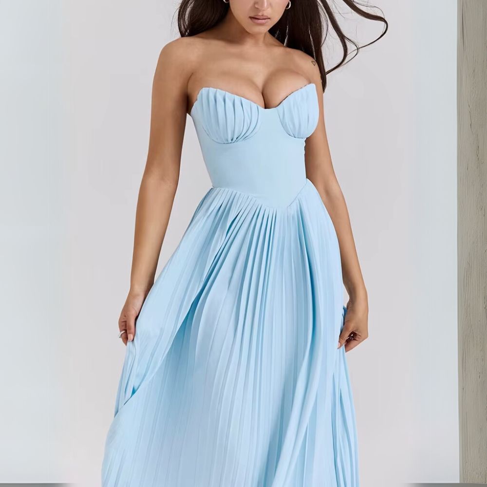 Clara | Elegant Pleated Gown