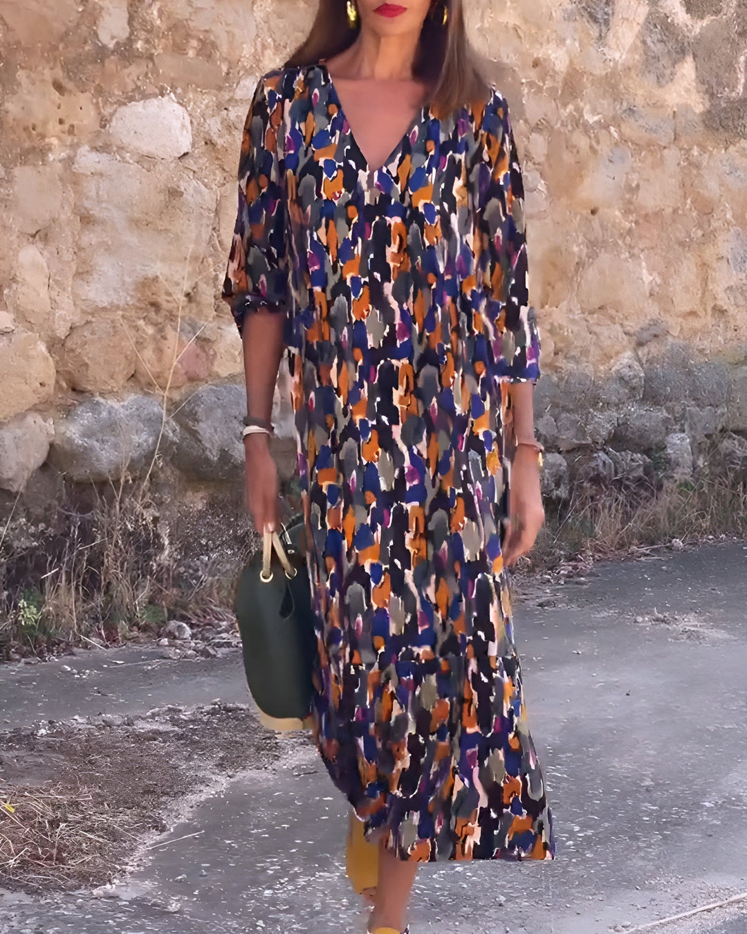 Clara | Vintage V-neck Dress