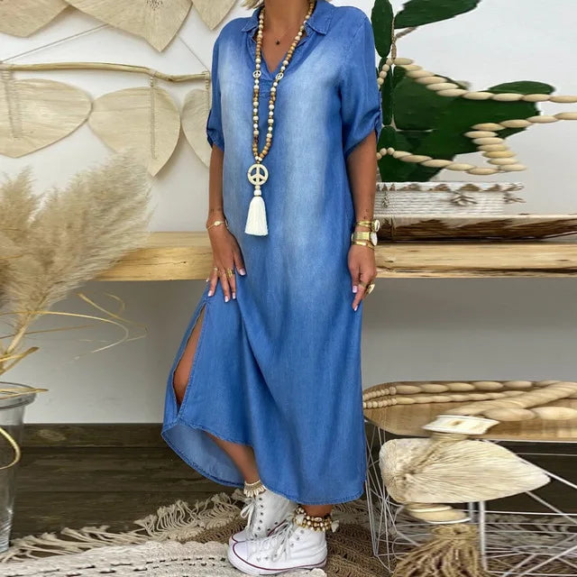 Chloe | Soft Denim Dress