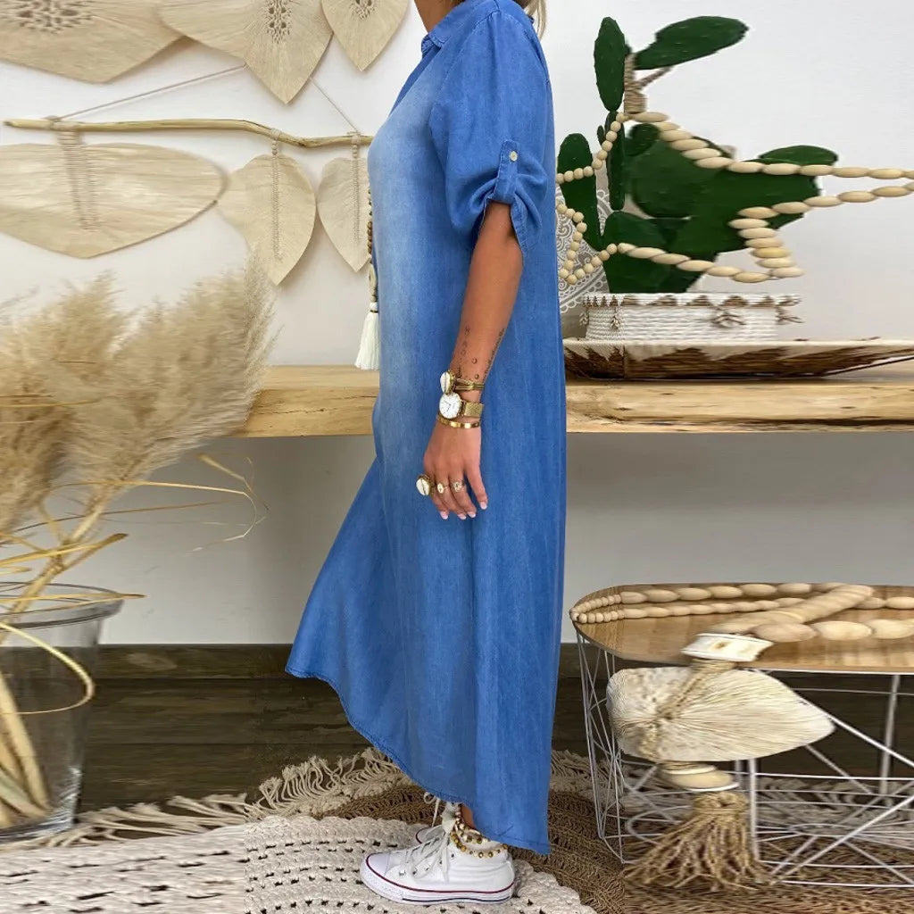 Chloe | Soft Denim Dress