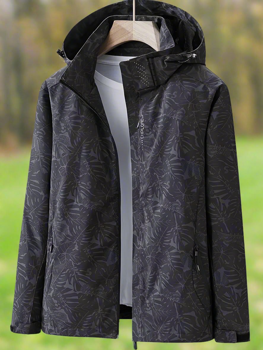 Jenny | Leaf print windbreaker