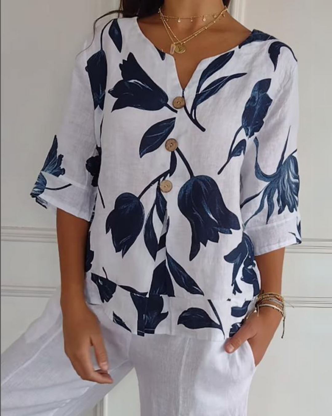 Sophie | Elegant Floral Top