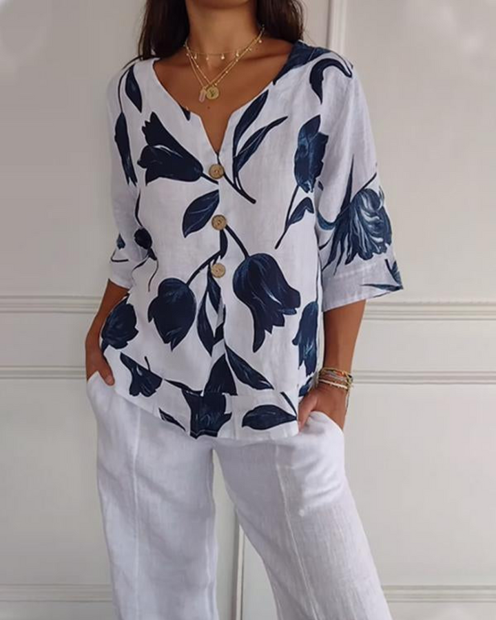 Sophie | Elegant Floral Top