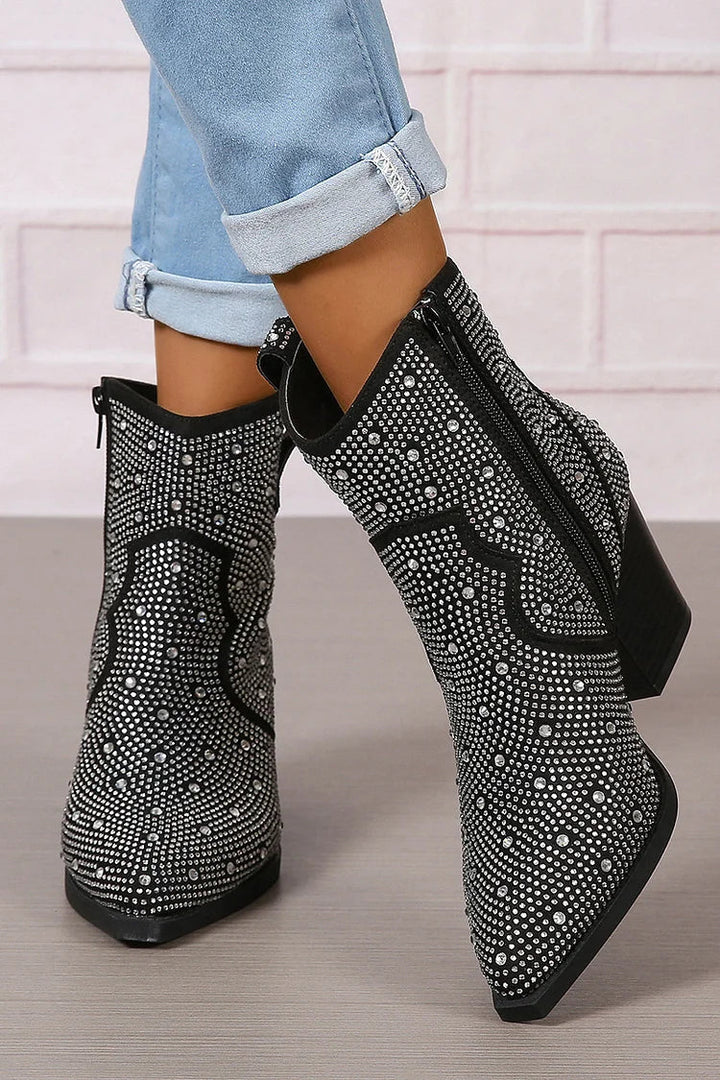 Sophie | Stylish Patchwork Ankle Boots
