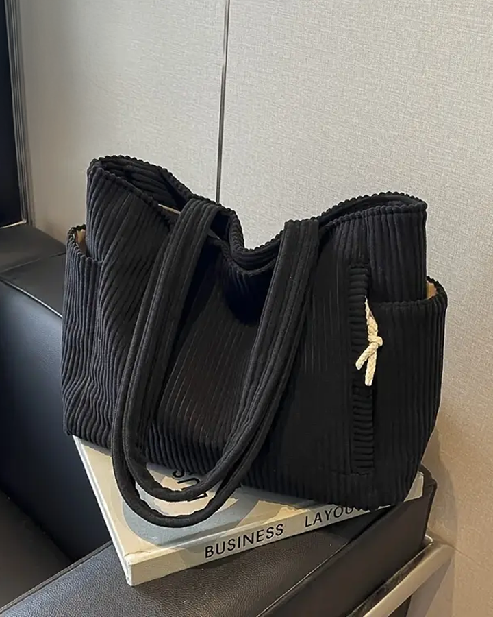 Chloe | Stylish Ribbed Tote