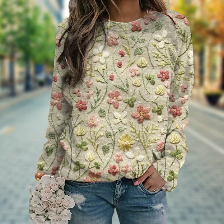 Molly | Floral Knit Jumper