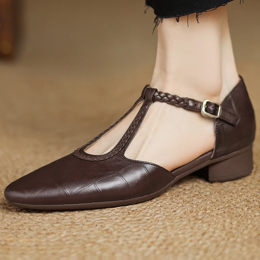 Clara | Elegant Leather Mary Janes