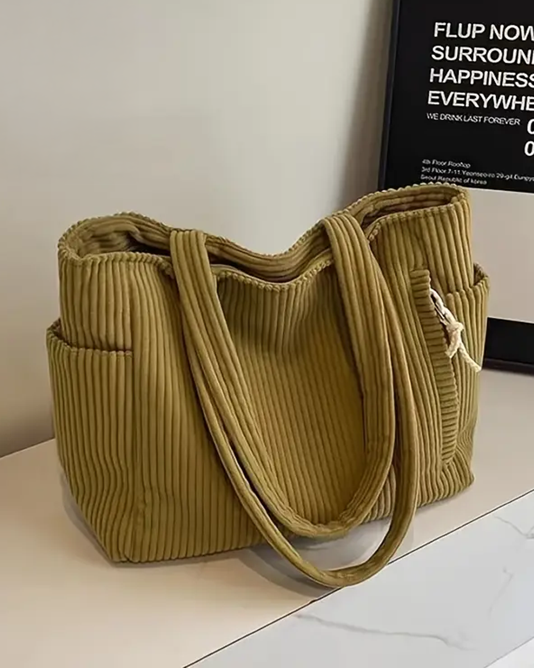 Chloe | Stylish Ribbed Tote