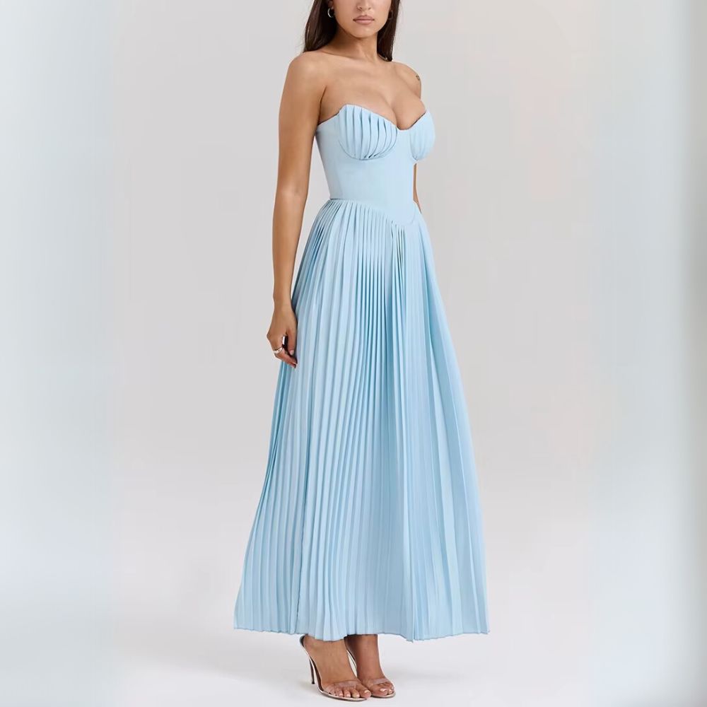 Clara | Elegant Pleated Gown
