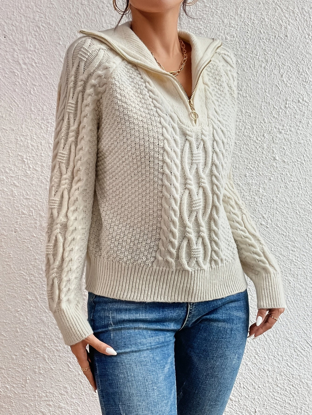 Clara | Stylish Cable Knit Jumper