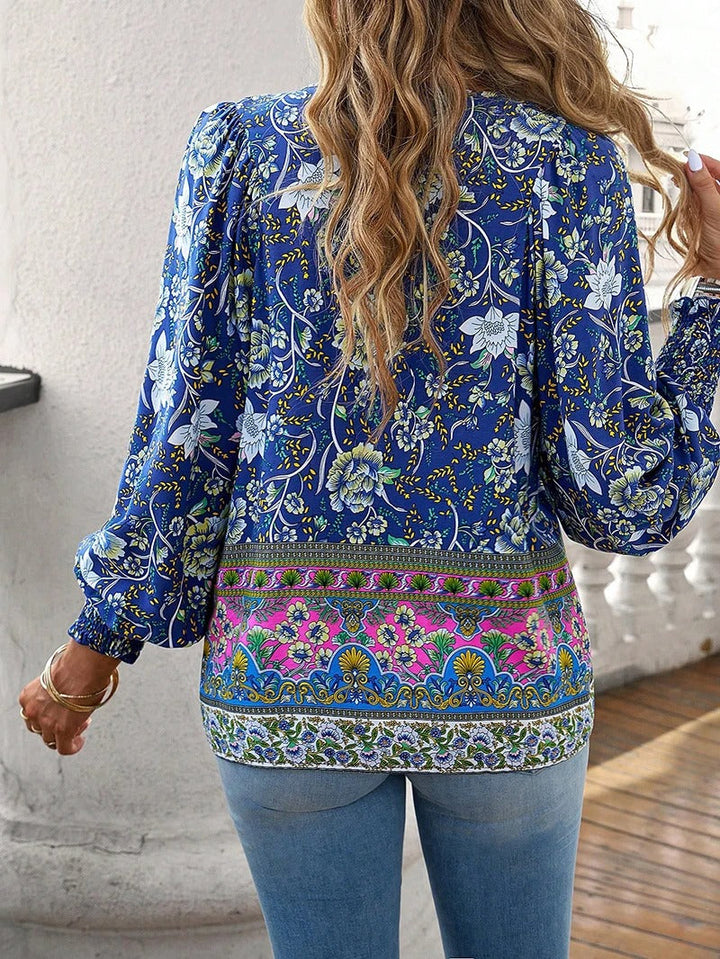 Clara | Floral Peasant Blouse