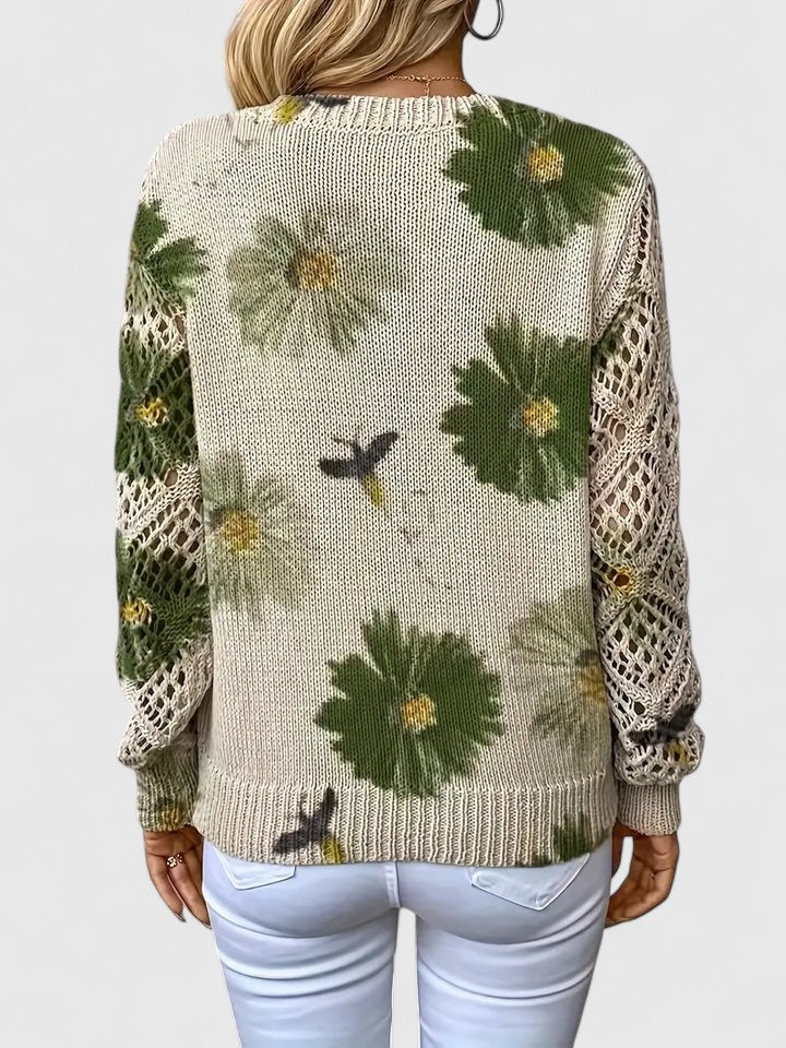 Aurélie | Elegant jumper with floral pattern