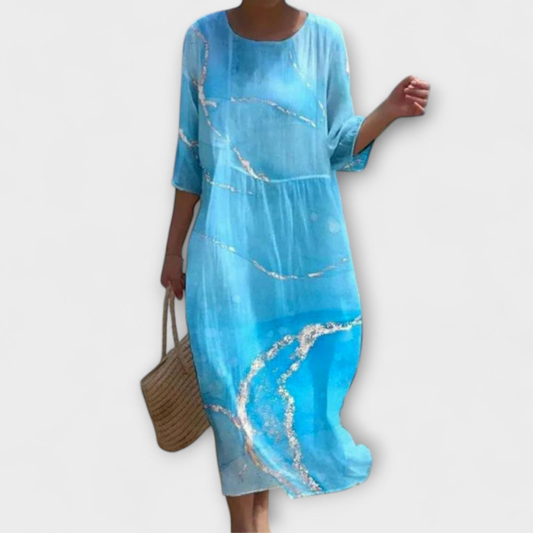 Clara | Elegant Floral Midi Dress