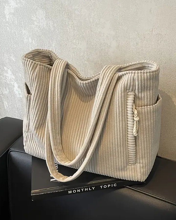 Chloe | Stylish Ribbed Tote