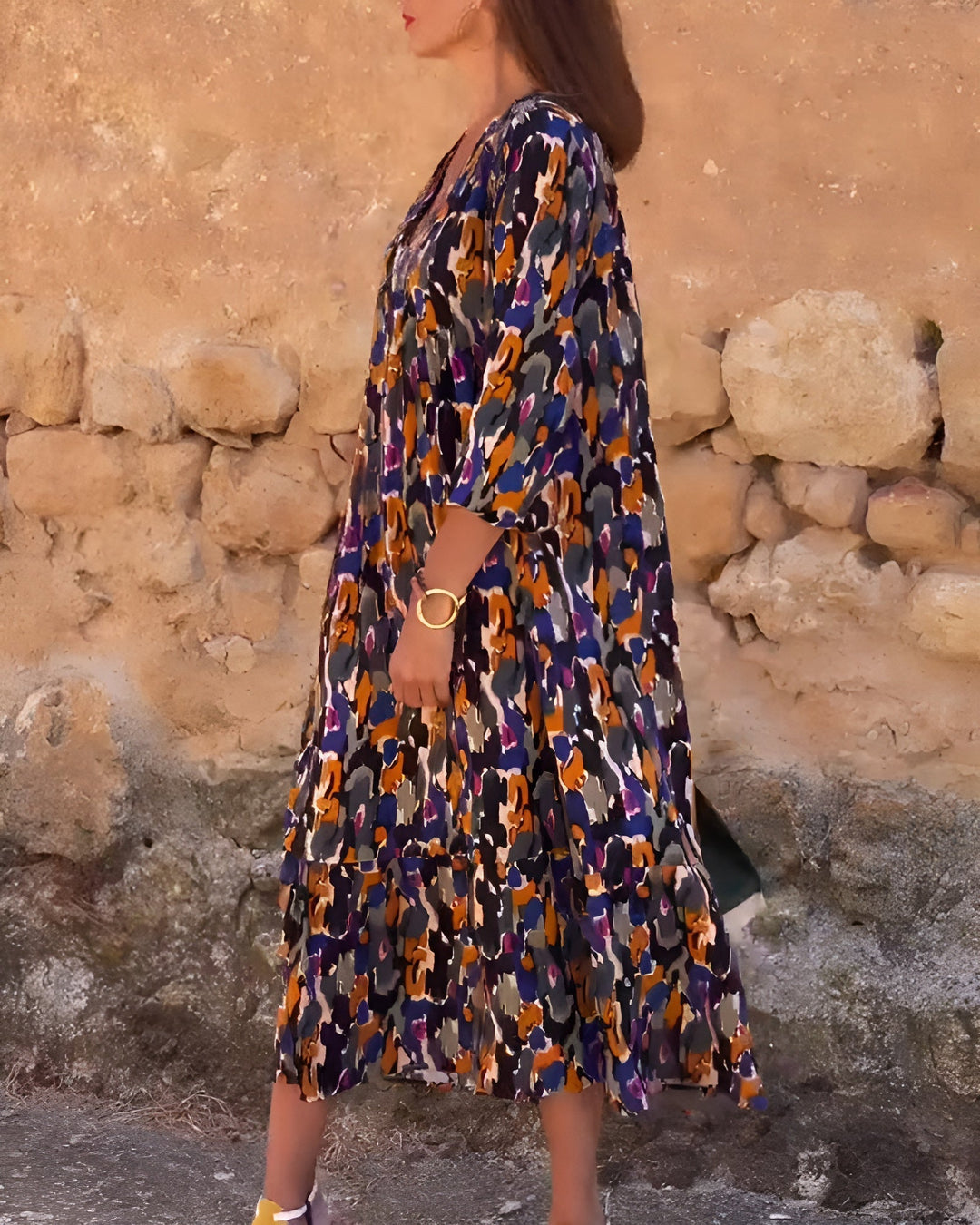 Clara | Vintage V-neck Dress