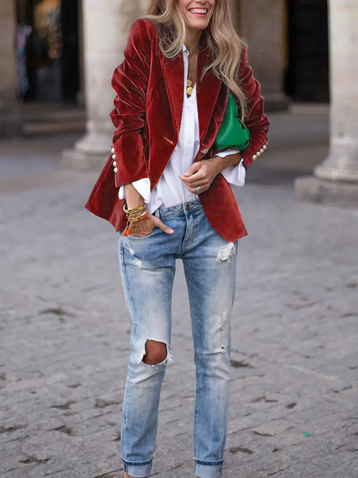 Clara | Luxurious Velvet Blazer