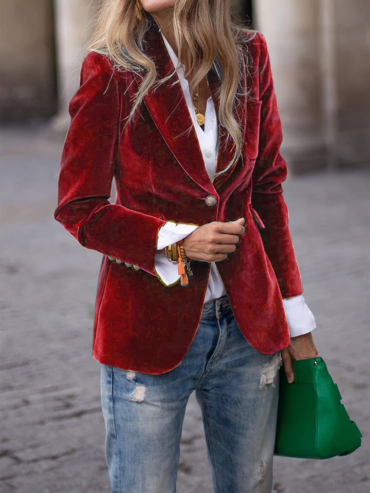 Clara | Elegant Velvet Blazer
