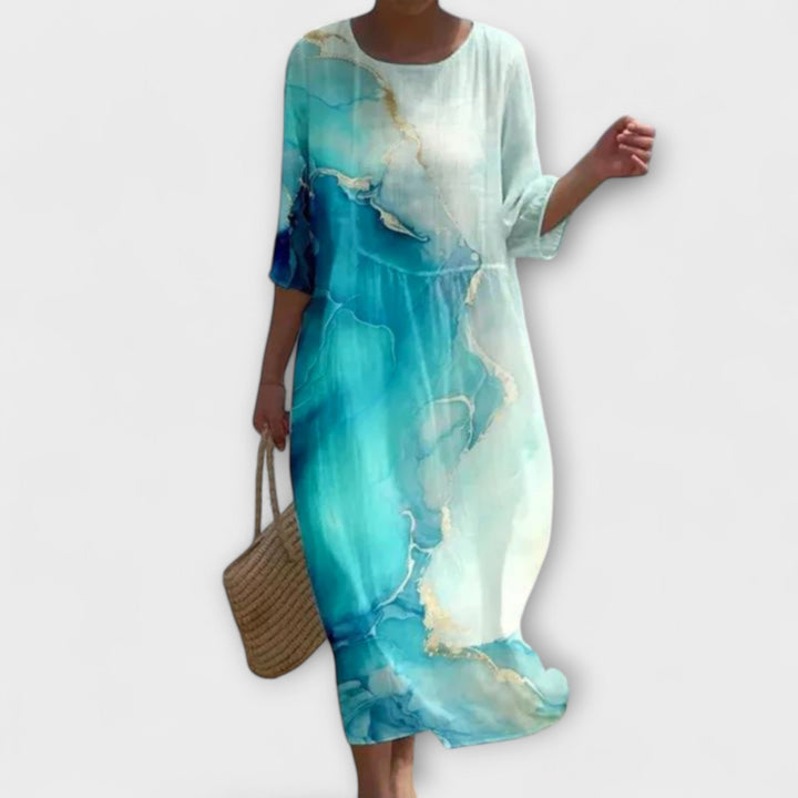 Clara | Elegant Floral Midi Dress