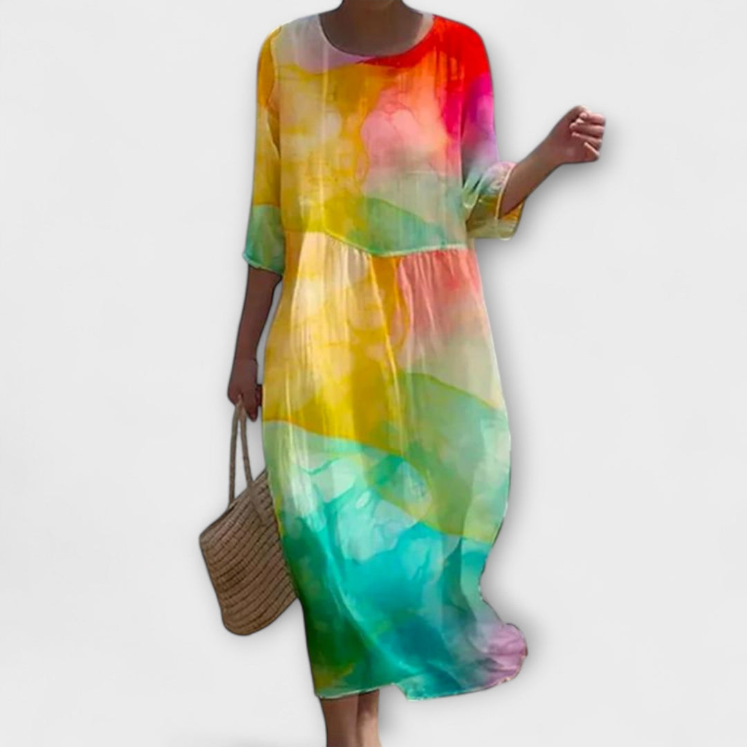 Clara | Elegant Floral Midi Dress