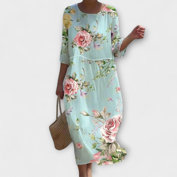 Clara | Elegant Floral Midi Dress
