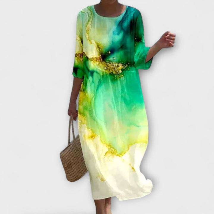 Clara | Elegant Floral Midi Dress