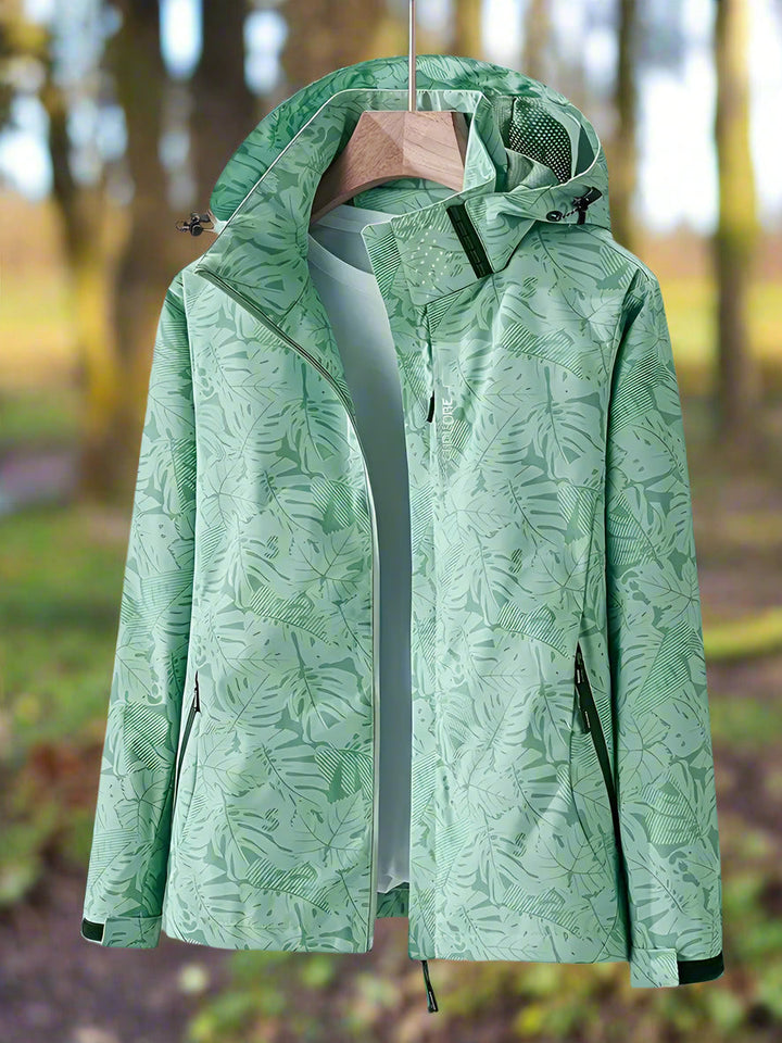 Jenny | Leaf print windbreaker