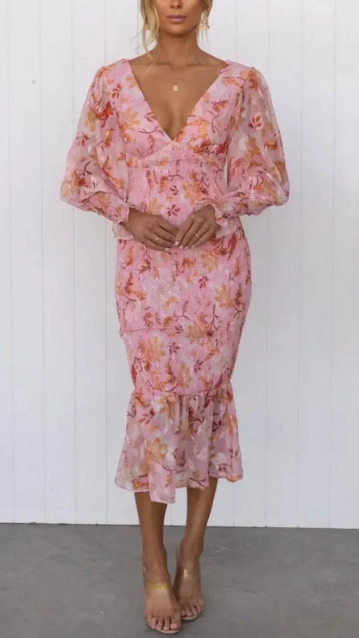 Clara | Elegant Floral Midi