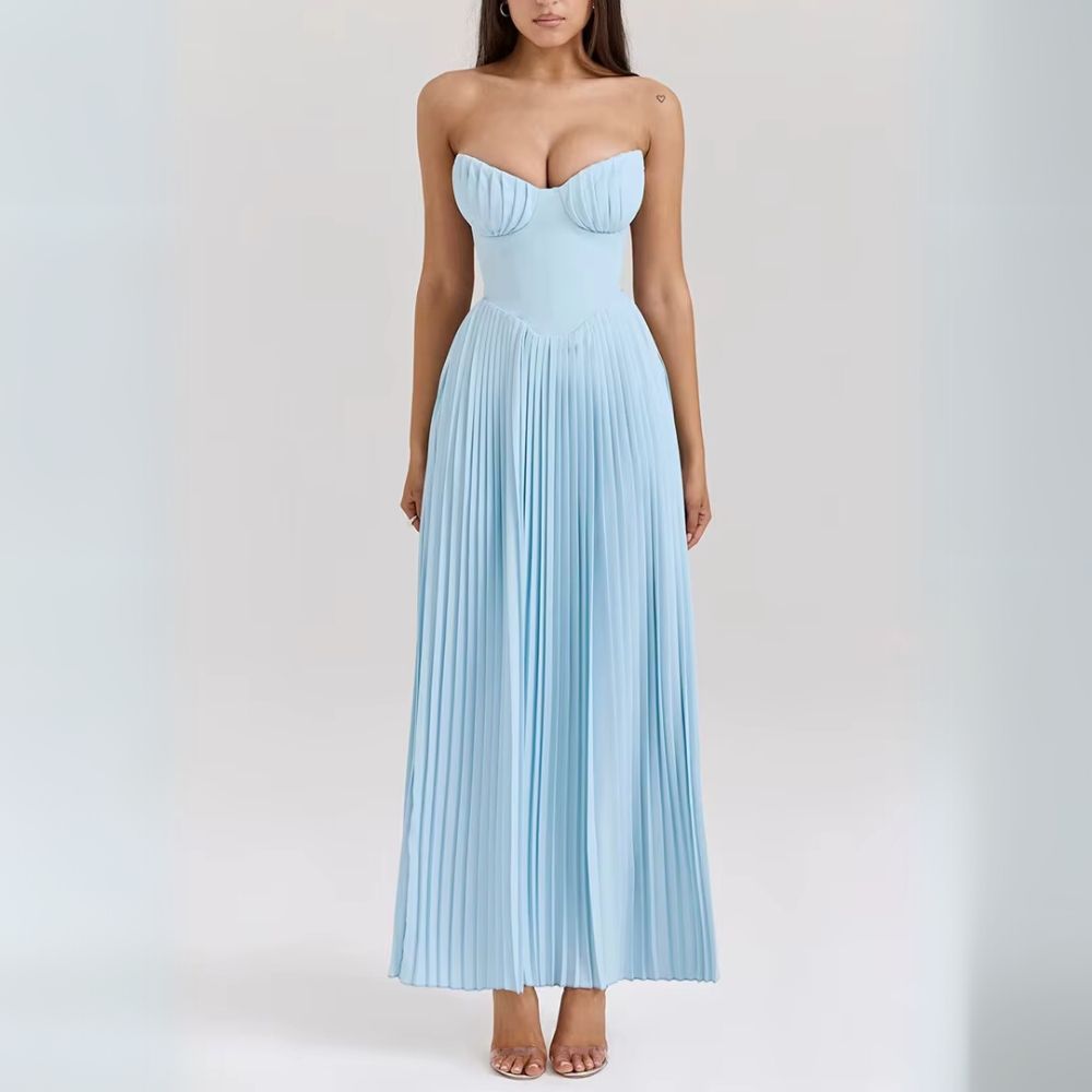 Clara | Elegant Pleated Gown