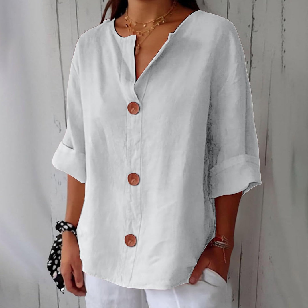 Megan | Lightweight Linen Top