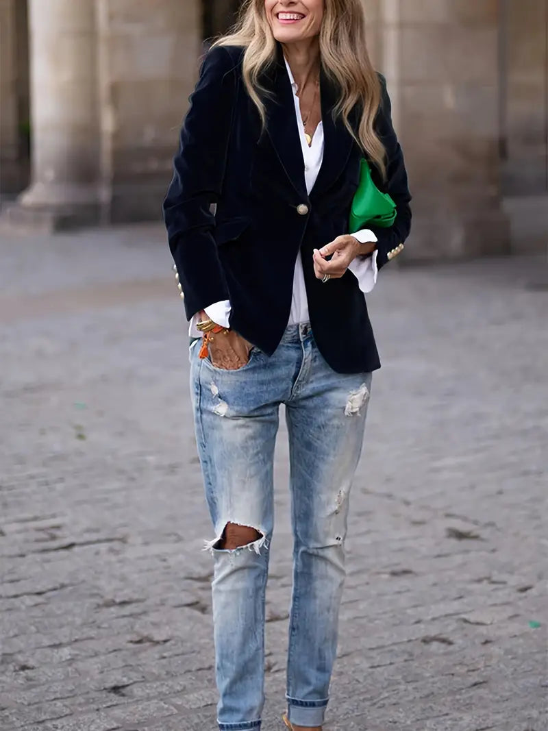 Clara | Luxurious Velvet Blazer