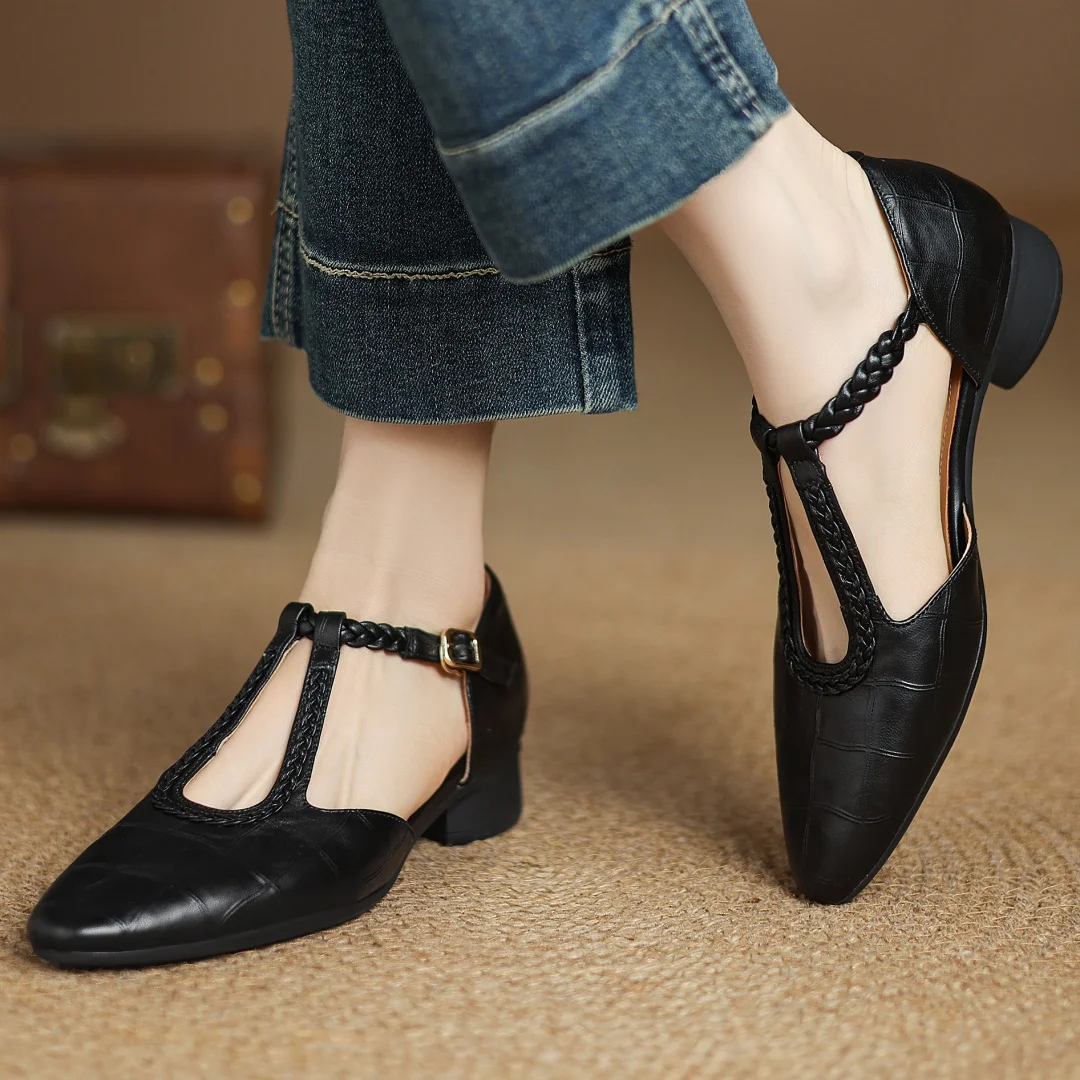 Clara | Elegant Leather Mary Janes