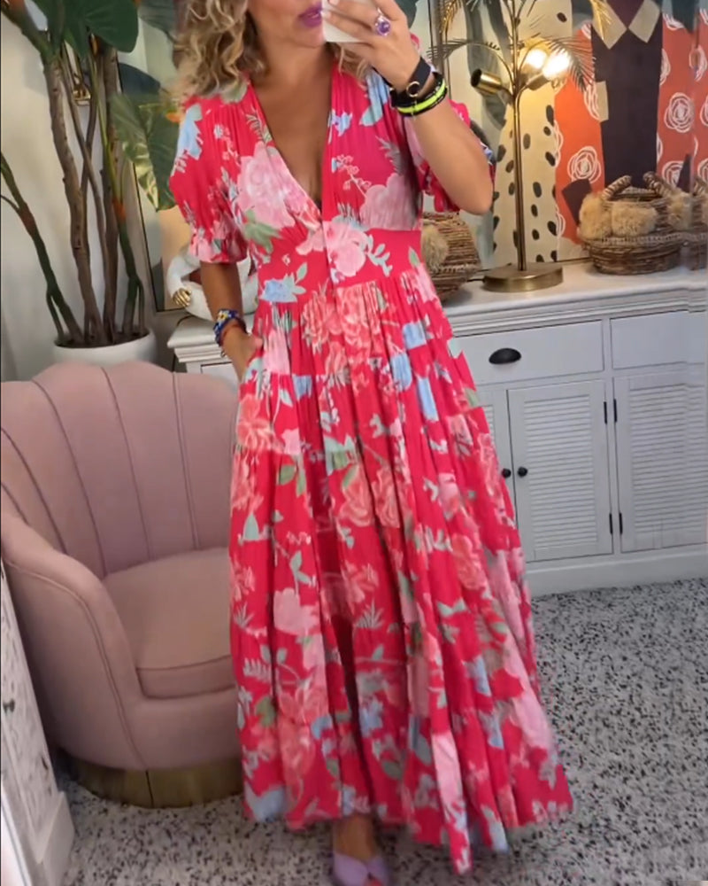 Sophie | Floral V-Neck Dress