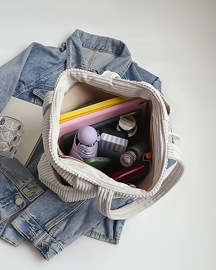 Chloe | Stylish Ribbed Tote