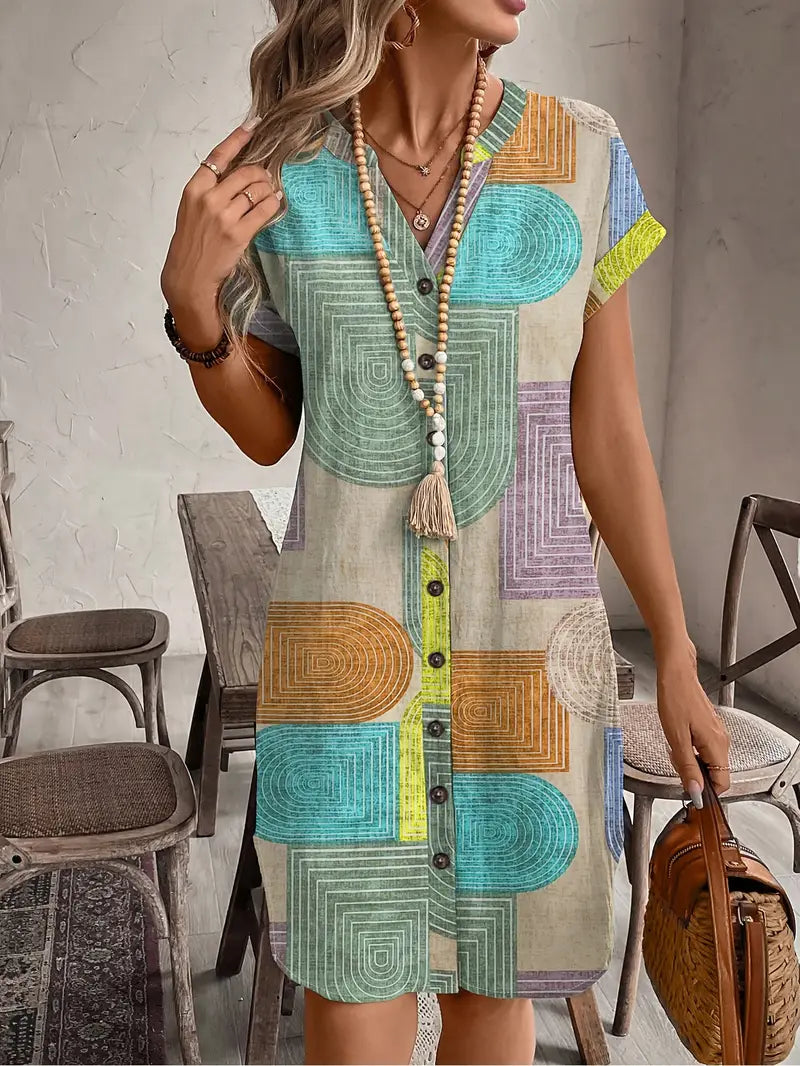 Megan | Chic Geometric Dress