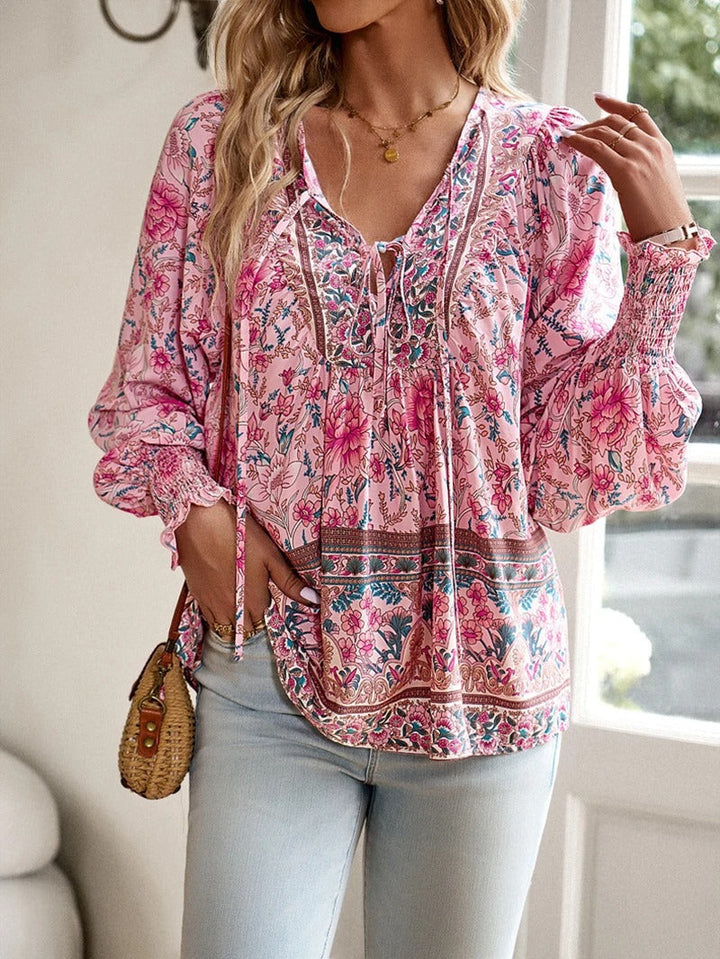 Clara | Floral Peasant Blouse