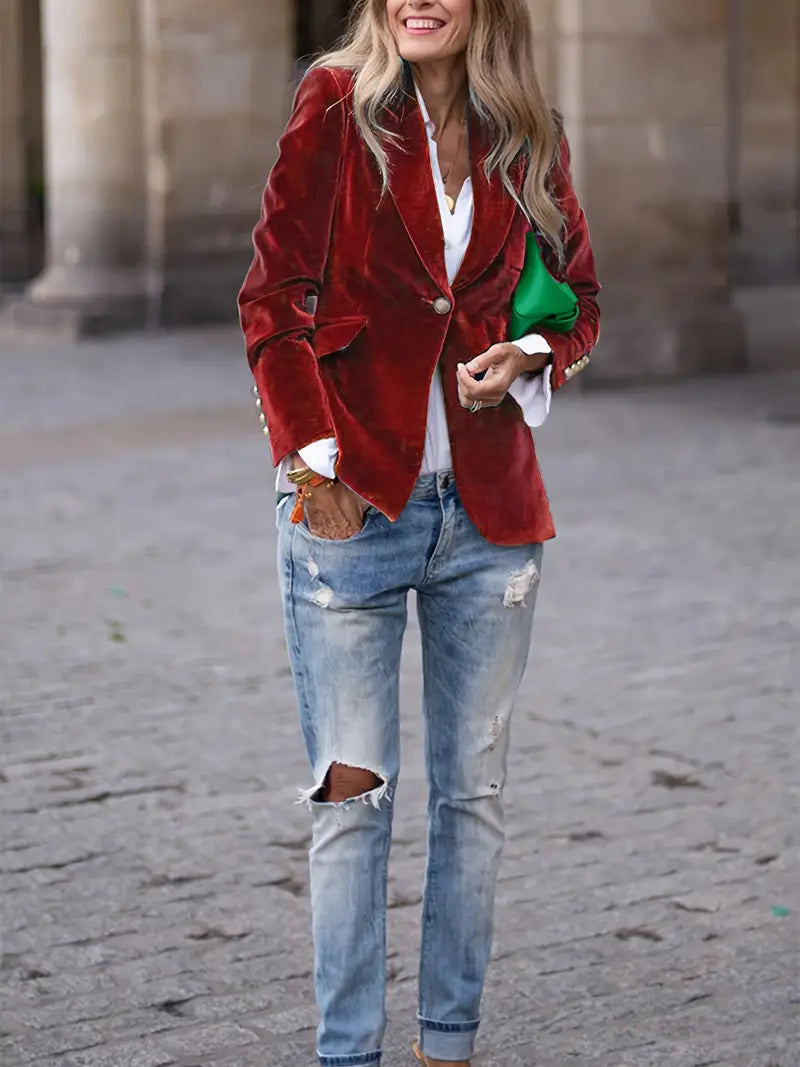 Clara | Luxurious Velvet Blazer