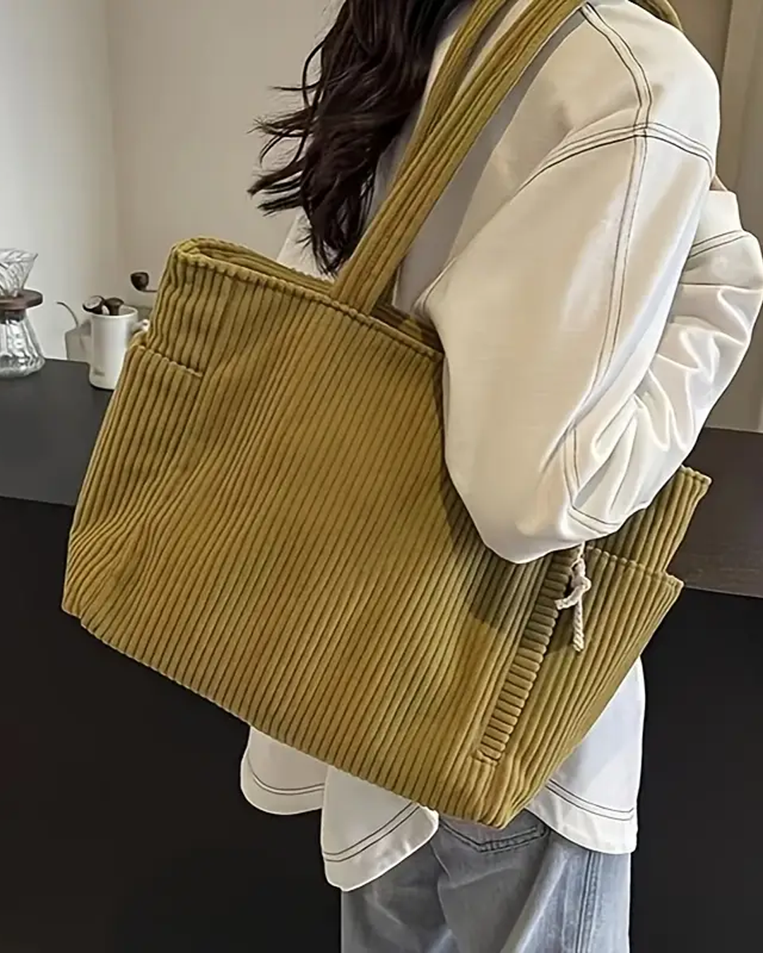 Chloe | Stylish Ribbed Tote