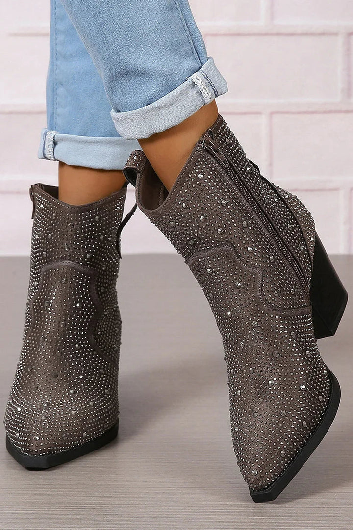 Sophie | Stylish Patchwork Ankle Boots