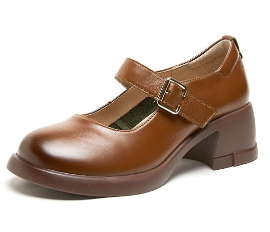 Lily | Classic Leather Mary Janes