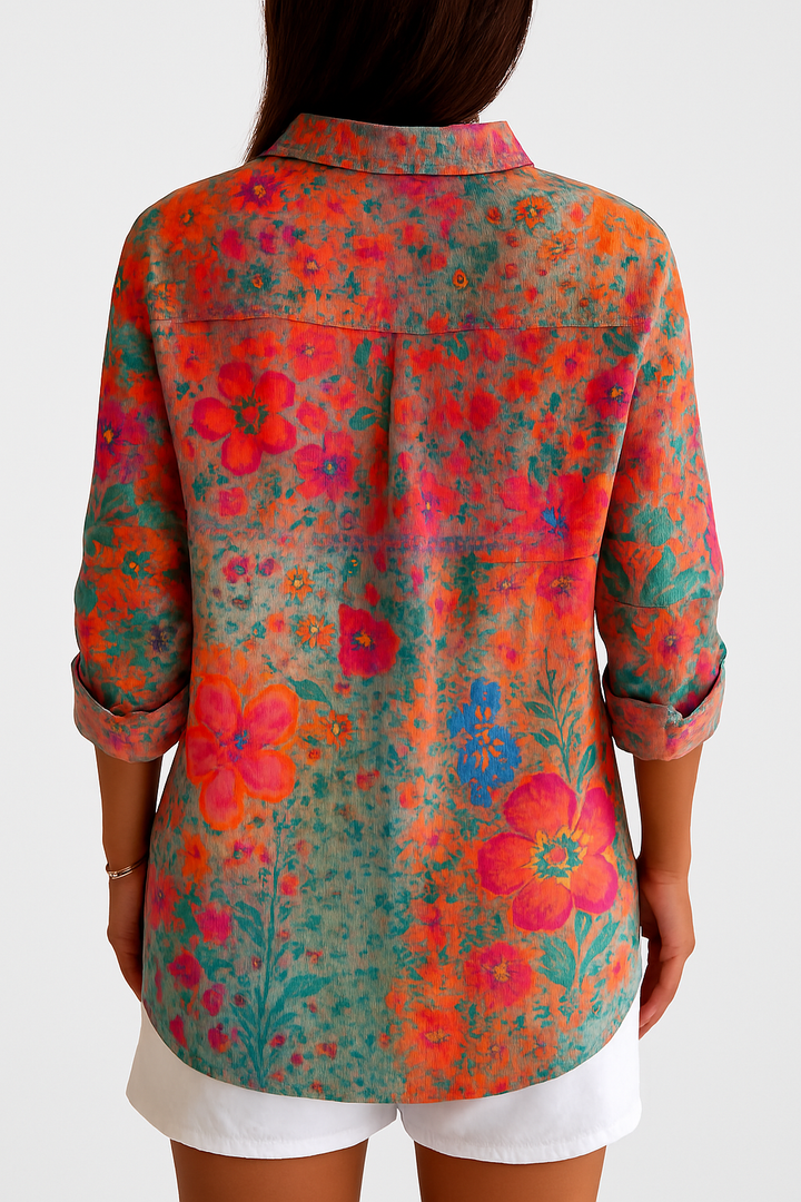Clara | Vibrant Patchwork Blouse