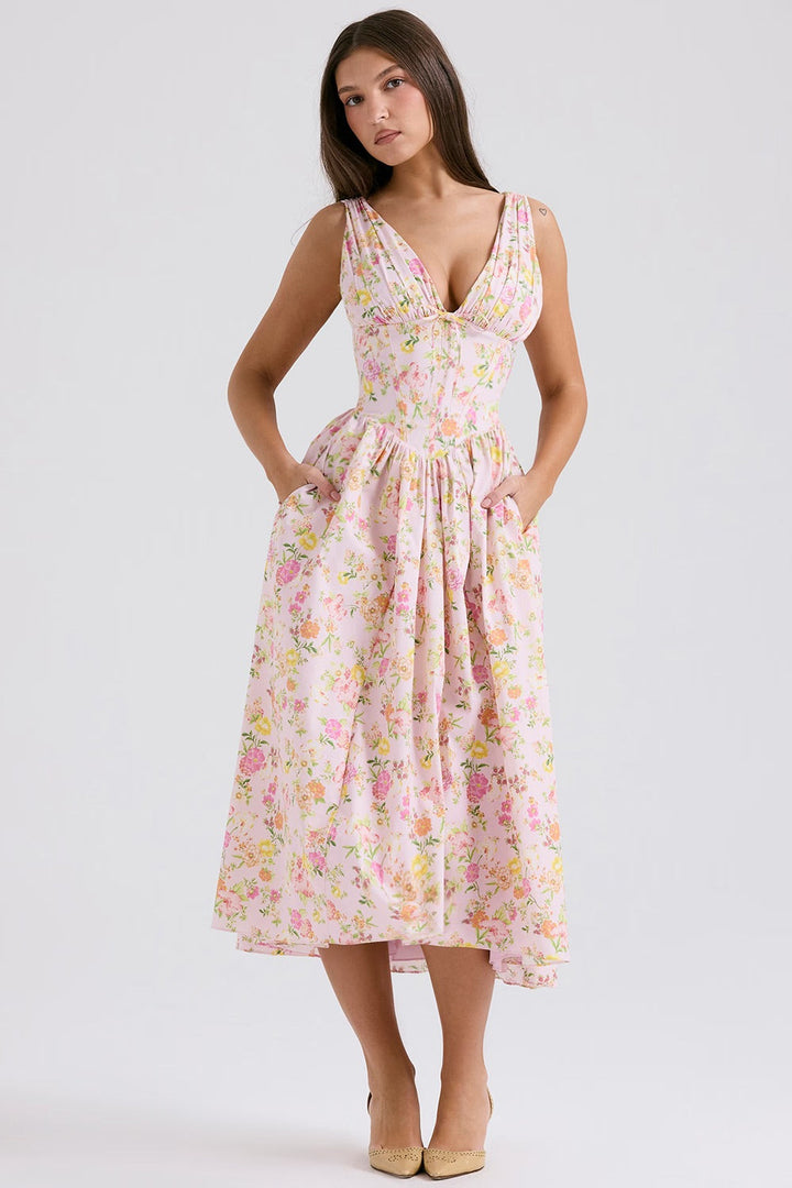 Lily | Floral Sleeveless Dress