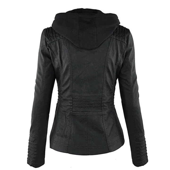 Emma | Leather Jacket Hood