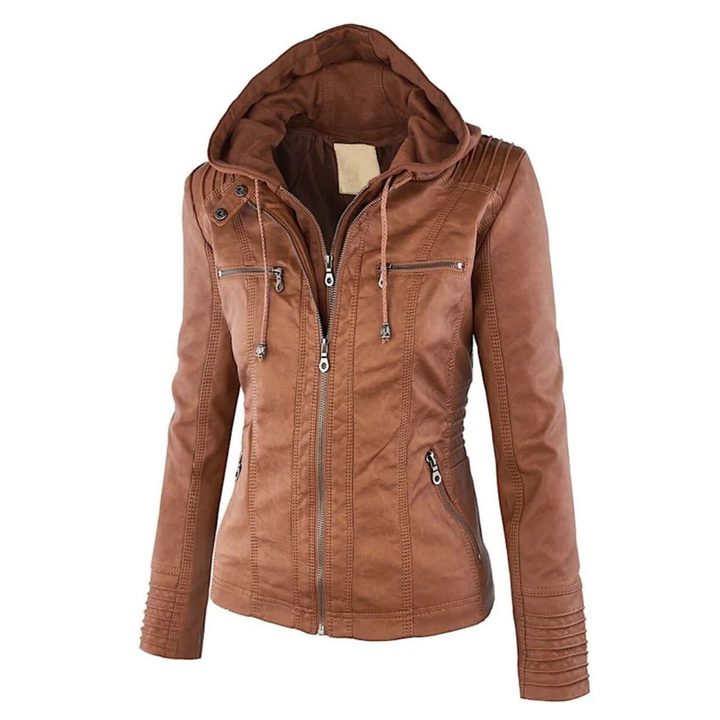 Emma | Leather Jacket Hood